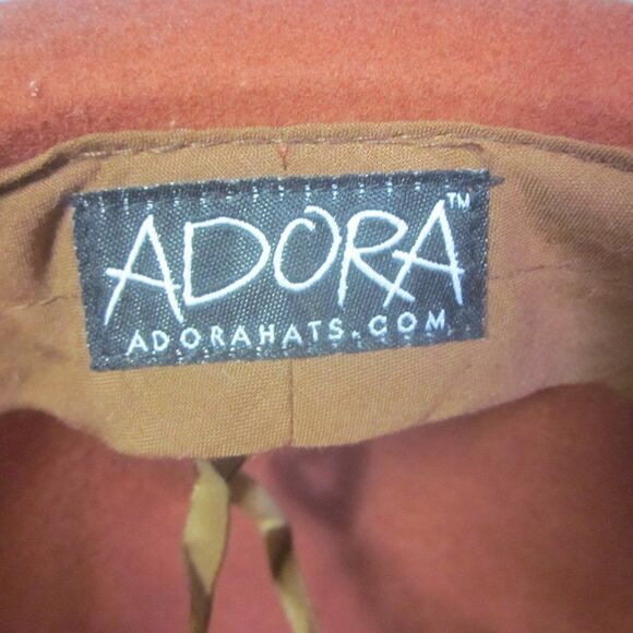 Adora Rusty Orange Wool Hat "One Size" - Picture 4 of 11